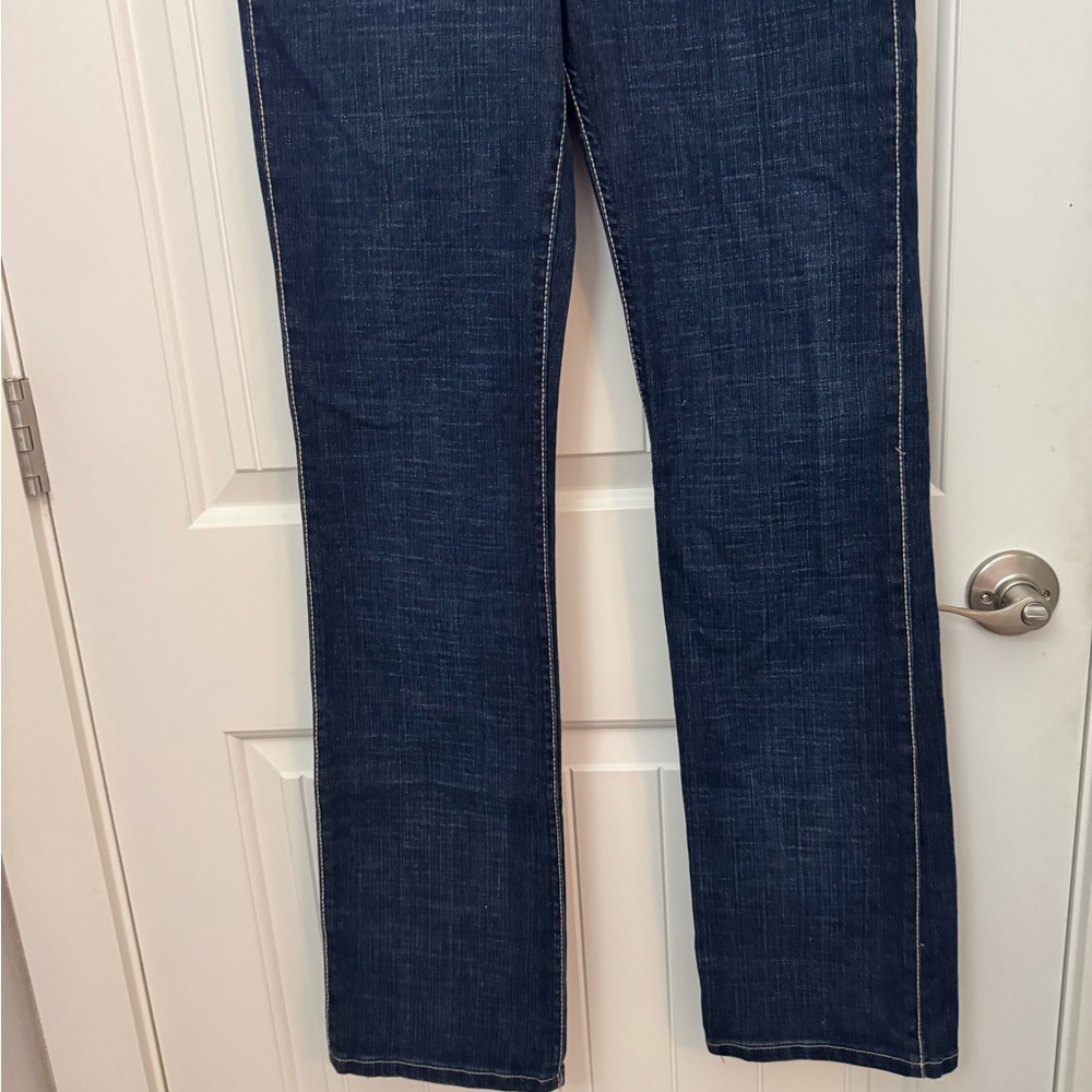 Blue Boot Cut Jeans Classic Denim Style - Picture 2 of 6